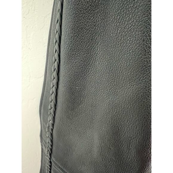 NWT MOB Women Black Braided Zippered Leather Belted Adjustable Riding Chaps 2XL - Picture 11 of 15